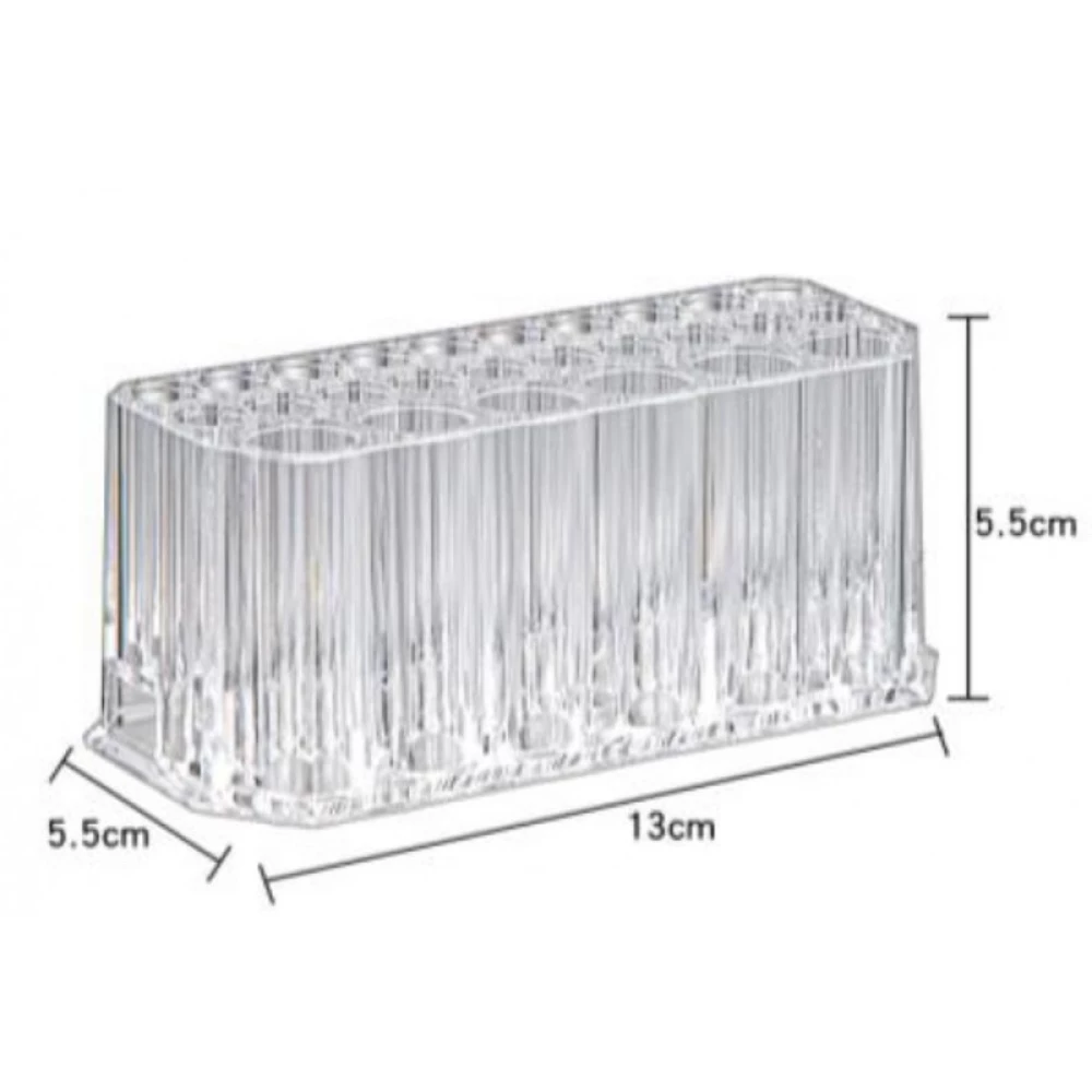 Органайзер прозорий акриловий - підставка для зберігання пензлів на 26 лунок