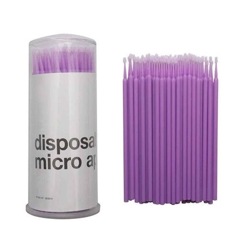 Мікробраші в тубусі, світло-фіолетові Sterakosmetiki, 100 шт 229716