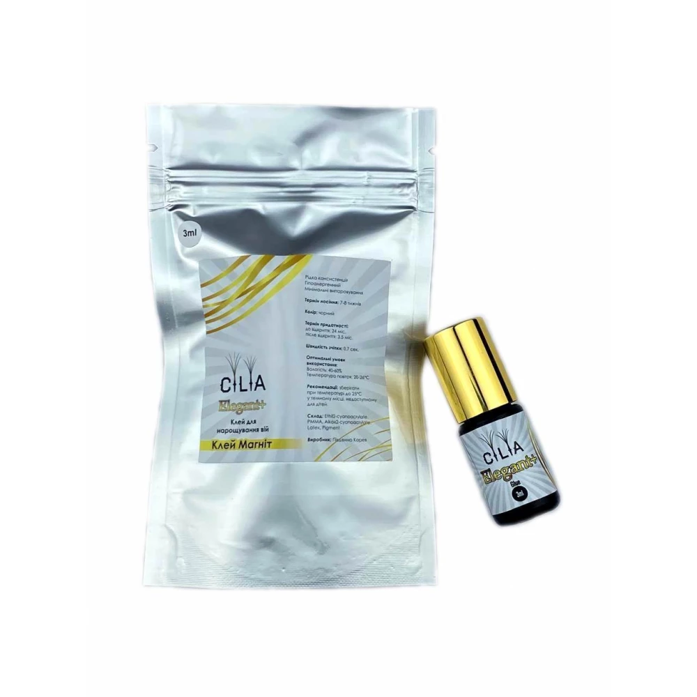 Клей для нарощення вій Cilia "Elegant+" (0,7 сек), 3 мл