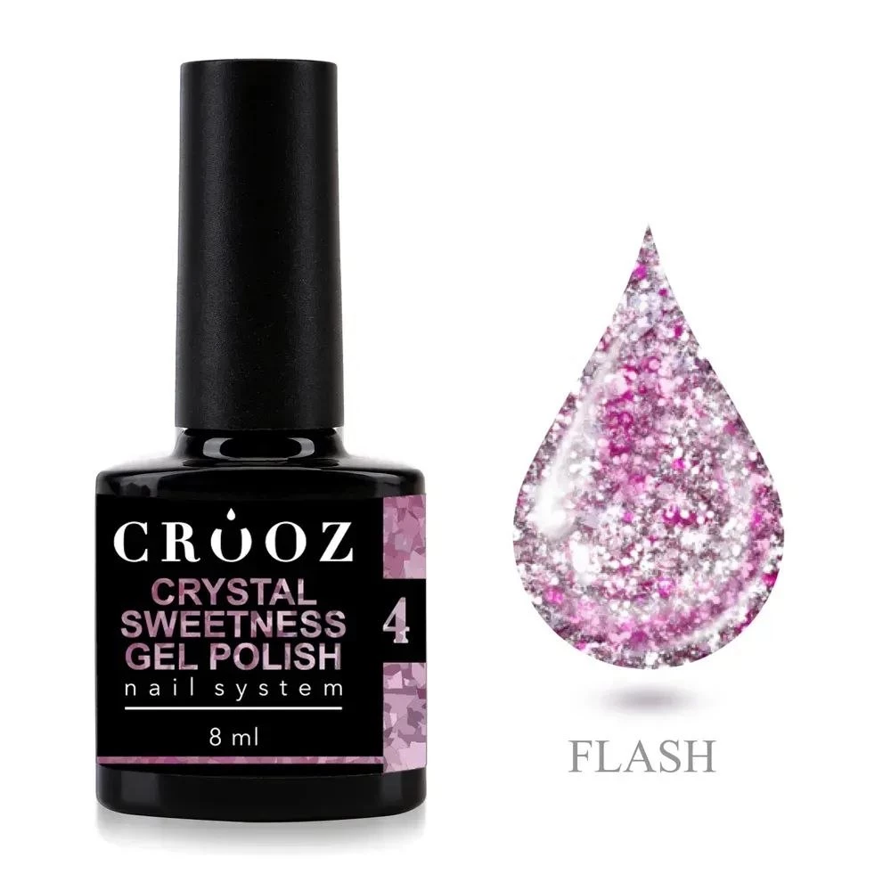 Гель-лак світловідбиваючий №04 Crystal Sweetness Crooz, 8 мл