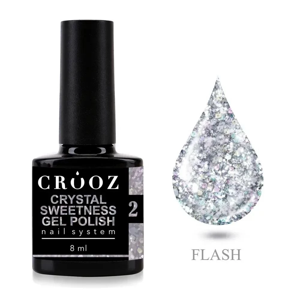 Гель-лак світловідбиваючий №02 Crystal Sweetness Crooz, 8 мл