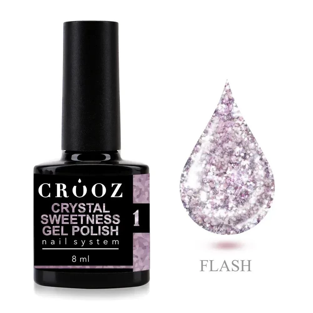 Гель-лак світловідбиваючий №01 Crystal Sweetness Crooz, 8 мл