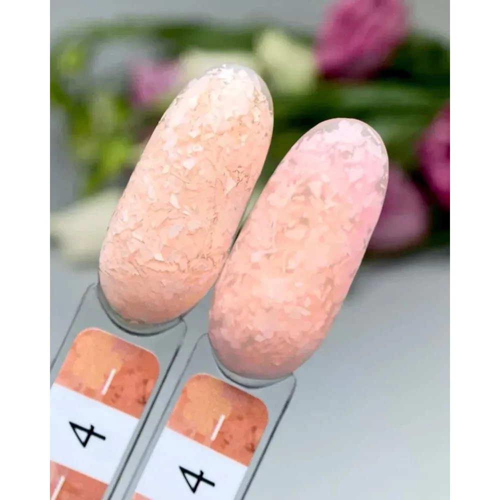 Гель для дизайну нігтів Candy Crooz №4 (яскравий помаранчевий з ефектом фольги та слюди), 5 мл