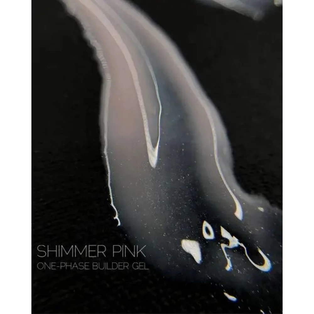 Гель Crooz ONE-PHASE Builder gel №8 SHIMMER PINK (рожевий із шимером), 30 мл