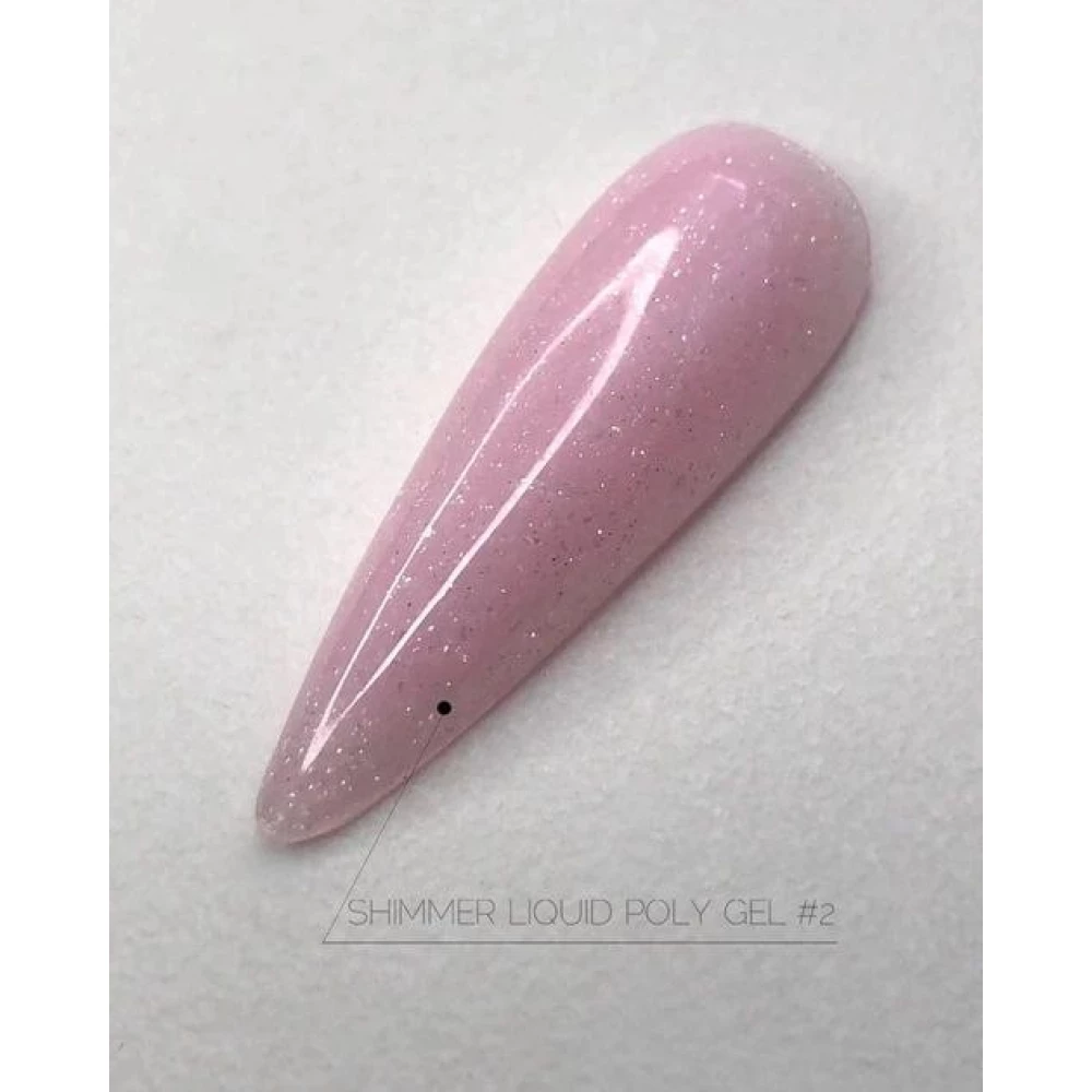 Рідкий полігель Crooz Liquid Polygel Shimmer №02 (світло-рожевий), 15 мл
