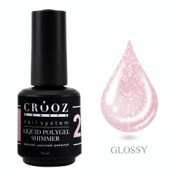 Рідкий полігель Crooz Liquid Polygel Shimmer №02 (світло-рожевий), 15 мл Рідкий полігель Crooz Liquid Polygel Shimmer №02 (світло-рожевий), 15 мл