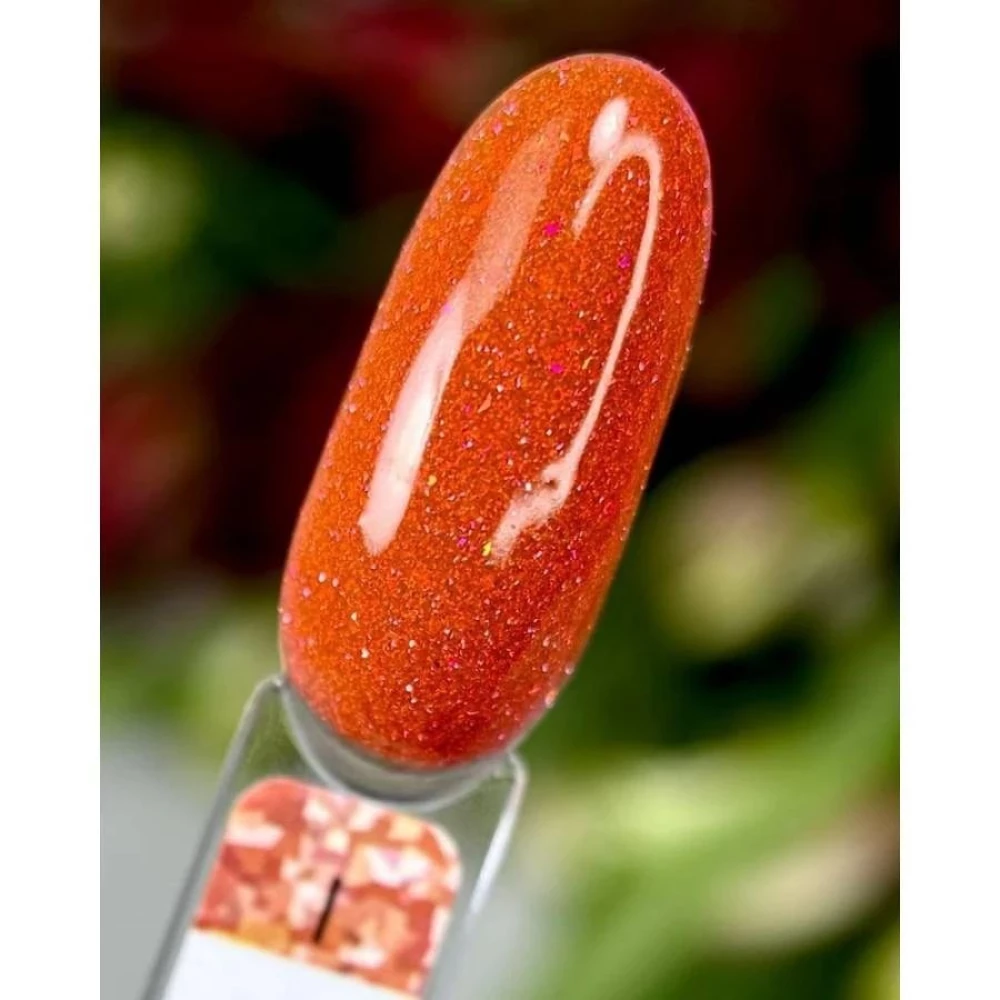 Жидкий полигель №06 CRYSTAL Liquid Polygel Crooz (коралловый со светоотражающими блестками), 15 мл