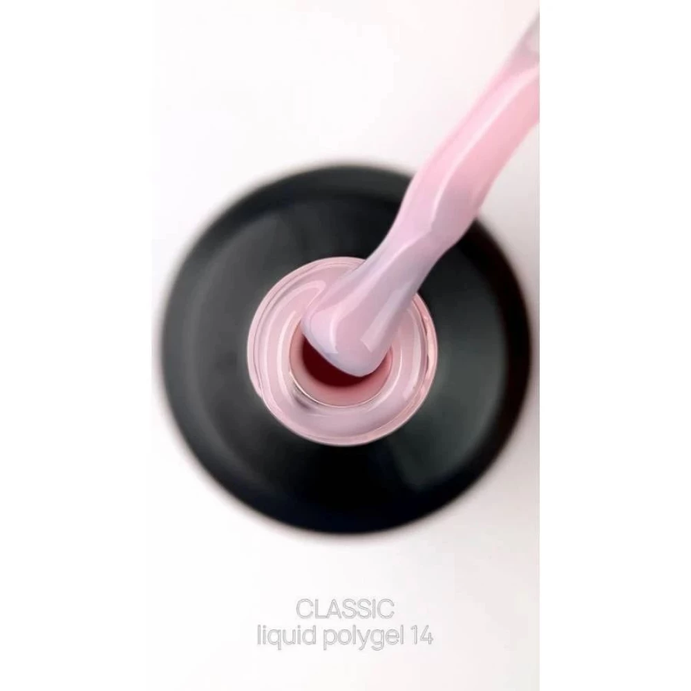 Жидкий полигель Crooz Liquid Polygel №14 (бледно-розовый), 15 мл