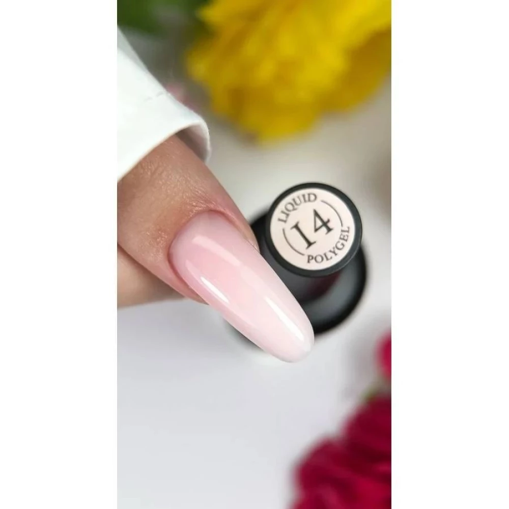 Жидкий полигель Crooz Liquid Polygel №14 (бледно-розовый), 15 мл