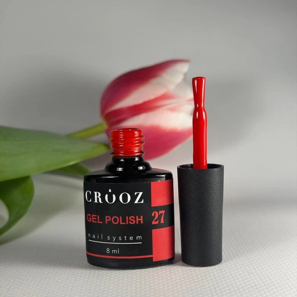 Гель-лак Crooz №27 (яскраво-червоний), 8 мл
