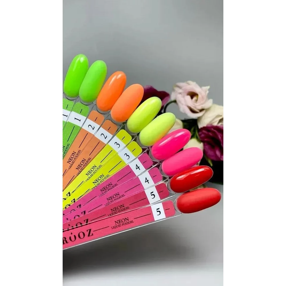 Жидкий полигель CROOZ LIQUID POLYGEL NEON (неоново-салатовый) №1, 15 мл