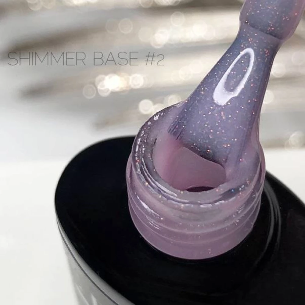 База Shimmer Base №02 Crooz, (нежно-розовая с золотым шимером), 8 мл
