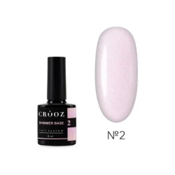 База Shimmer Base №02 Crooz, (нежно-розовая с золотым шимером), 8 мл База Shimmer Base №02 Crooz, (нежно-розовая с золотым шимером), 8 мл