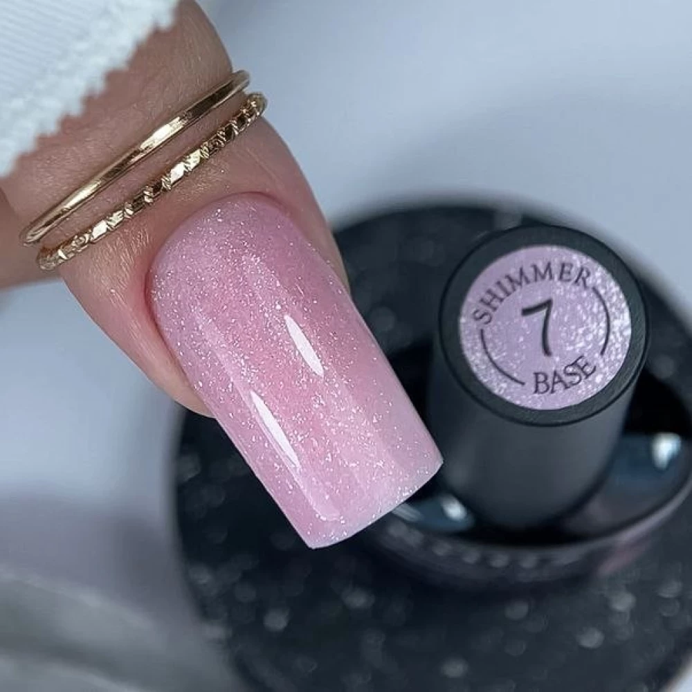 База Shimmer Base №7 Crooz, (теплая розовая с серебристым шимером), 8 мл