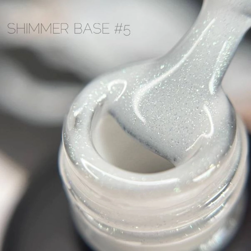 База Shimmer Base №05 Crooz, (молочно-белая с серебристым шимером), 8 мл