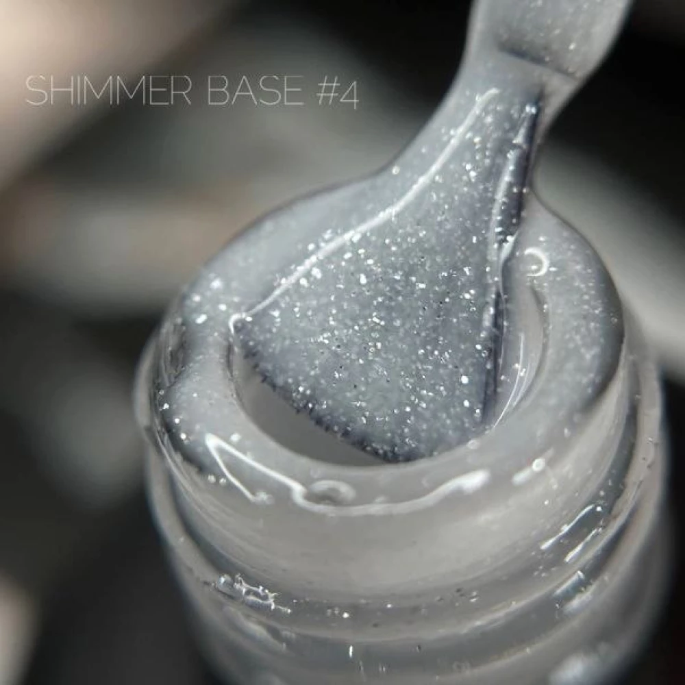 База Shimmer Base №04 Crooz, (молочно-голубая с серебристым шимером), 8 мл