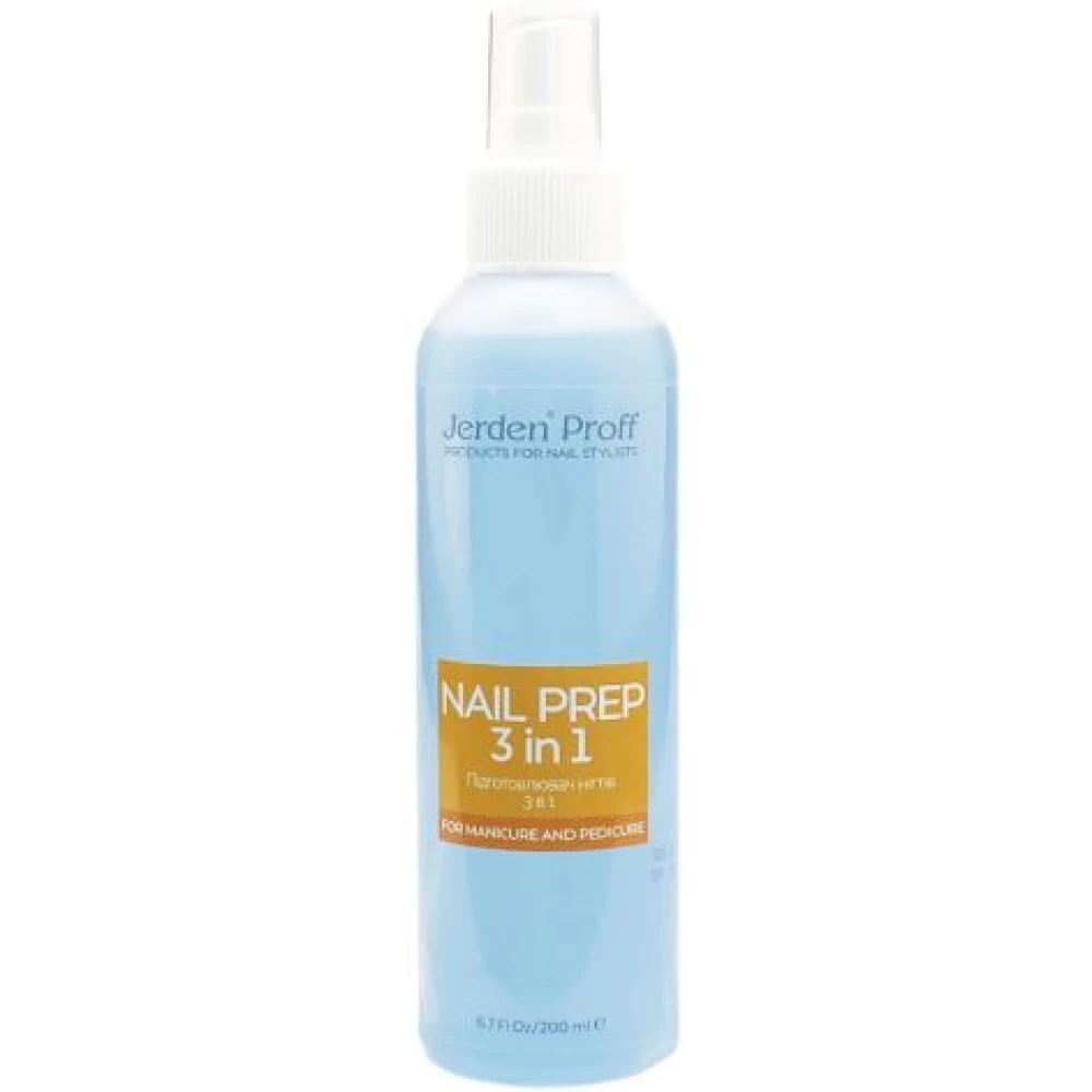 Знежирювач для нігтів 3 в 1 Jerden PROFF Nail Prep, 200 мл