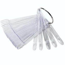 Тіпси для зразків мигдаль прозорі на кільці 50 шт Тіпси для зразків мигдаль прозорі на кільці 50 шт