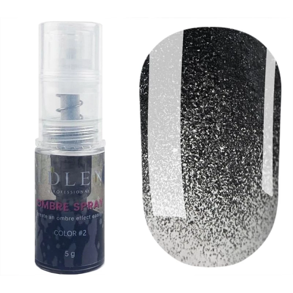 Спрей для эффекта омбре Edlen Ombre Spray Color №2 (черный), 5 г