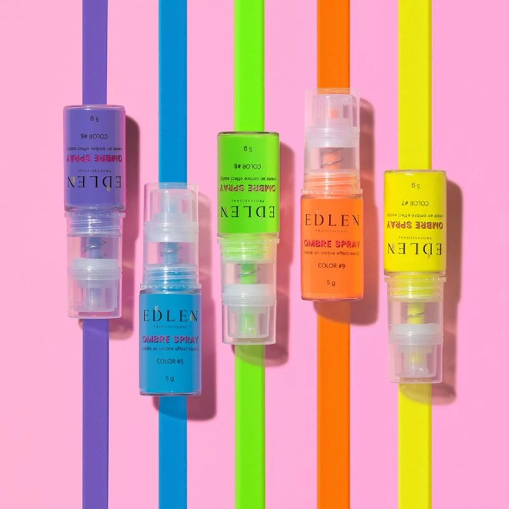 Спрей для эффекта омбре Edlen Ombre Spray Color №9 (оранжевый), 5 г