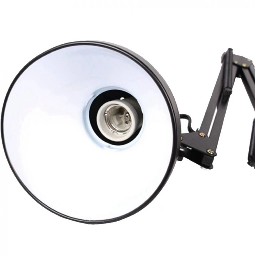 Настільна лампа з зажимом зі зміною лампою, чорна