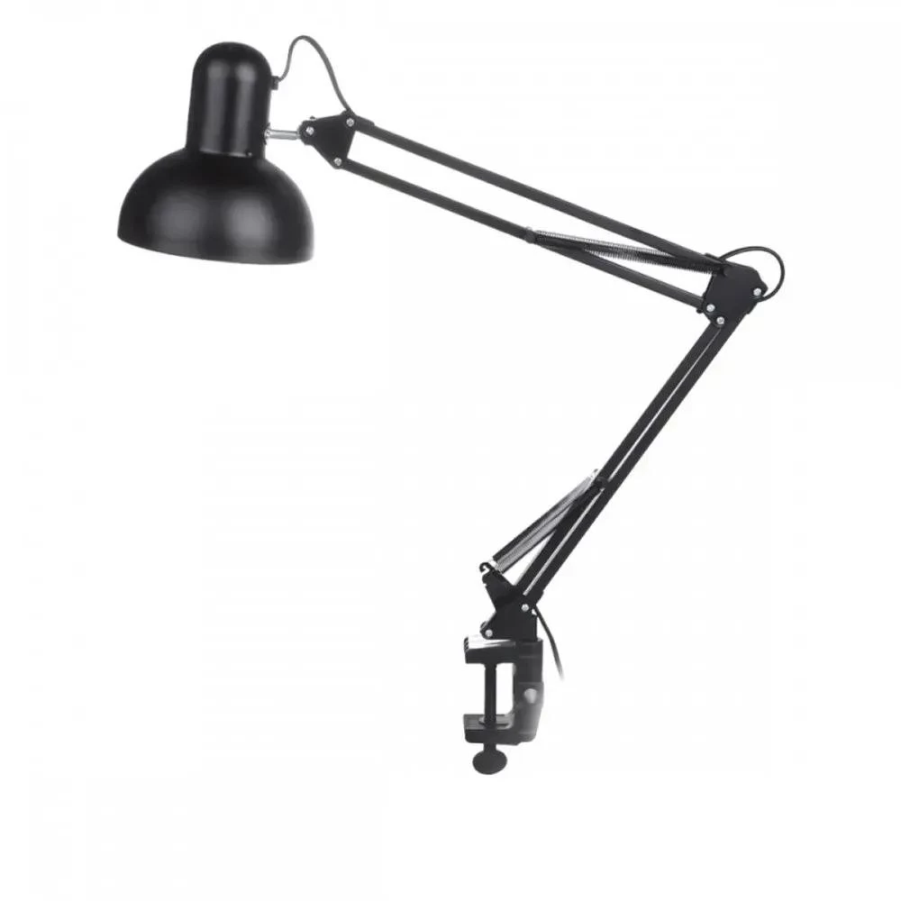 Настільна лампа з зажимом зі зміною лампою, чорна