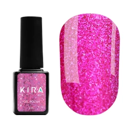 Гель-лак Kira Nails 24 Karat №009 (рожевий з блискітками), 6 мл