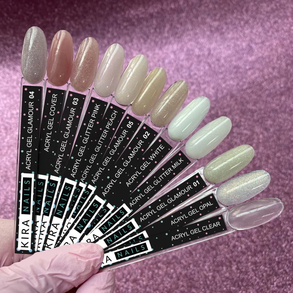 Акрил-гель Kira Nails Acryl Gel - Clear (прозорий), 15 г