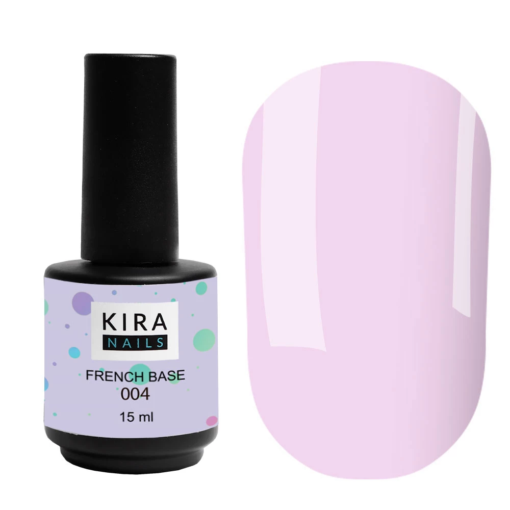 Kira Nails French Base 004 (лиловый), 15 мл