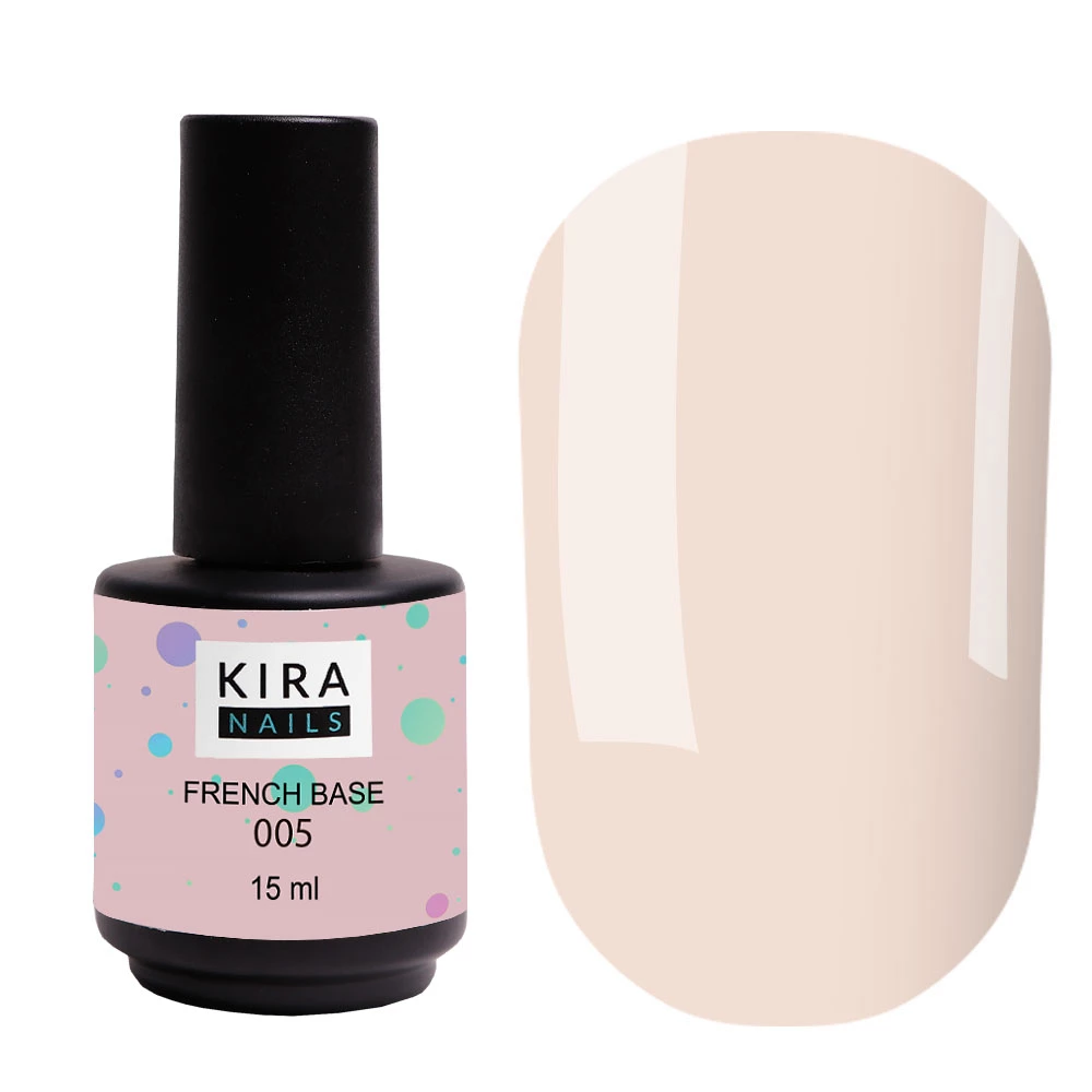 Kira Nails French Base 005 (светло-бежевый), 15 мл