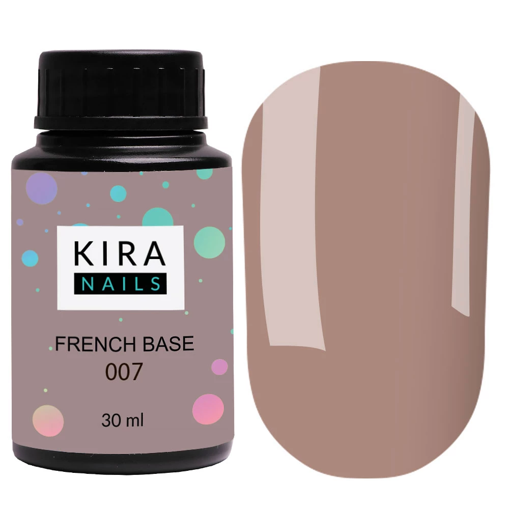 Kira Nails French Base 007 (холодний світло-коричневий), 30 мл