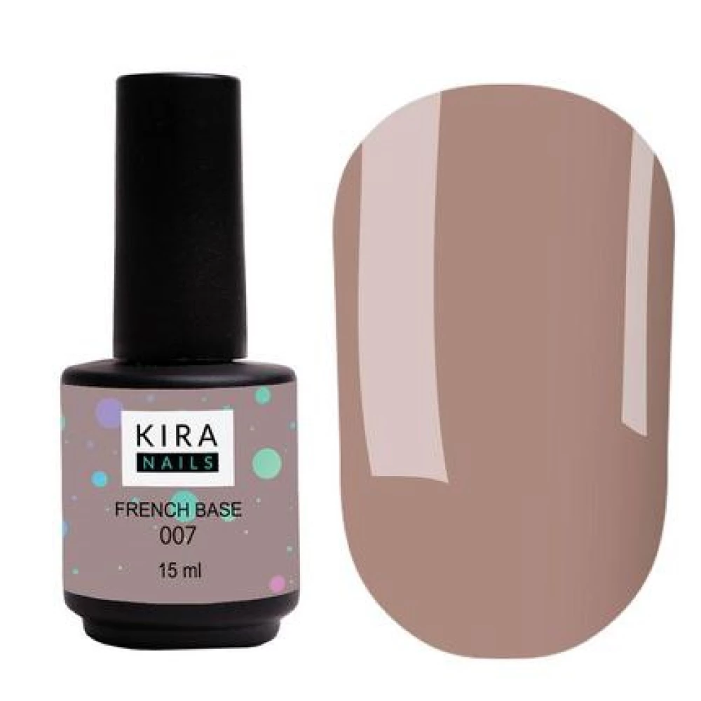 Kira Nails French Base 007 (холодний світло-коричневий), 15 мл