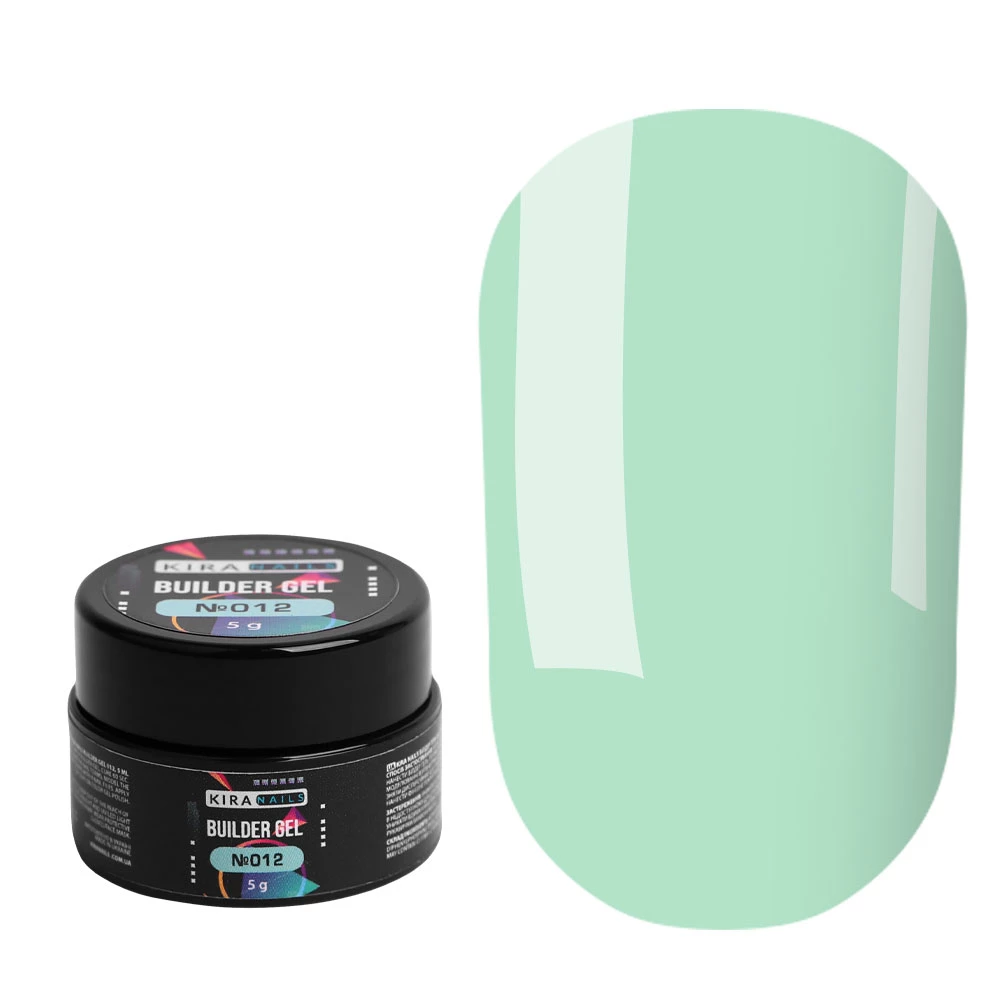 Kira Nails Builder Gel 012 (зеленый), 15 г