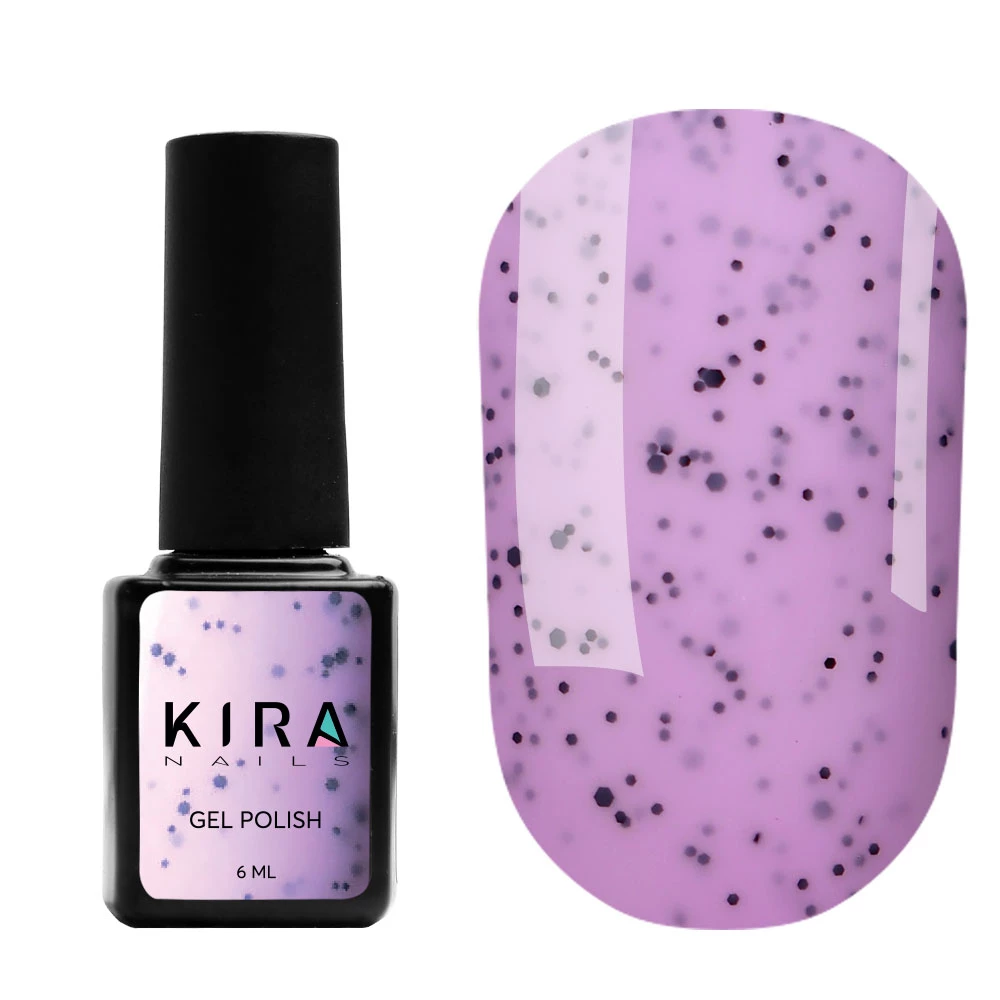 Гель-лак Kira Nails Чіа Пудинг №006 Чорниця (з крихтою), 6 мл
