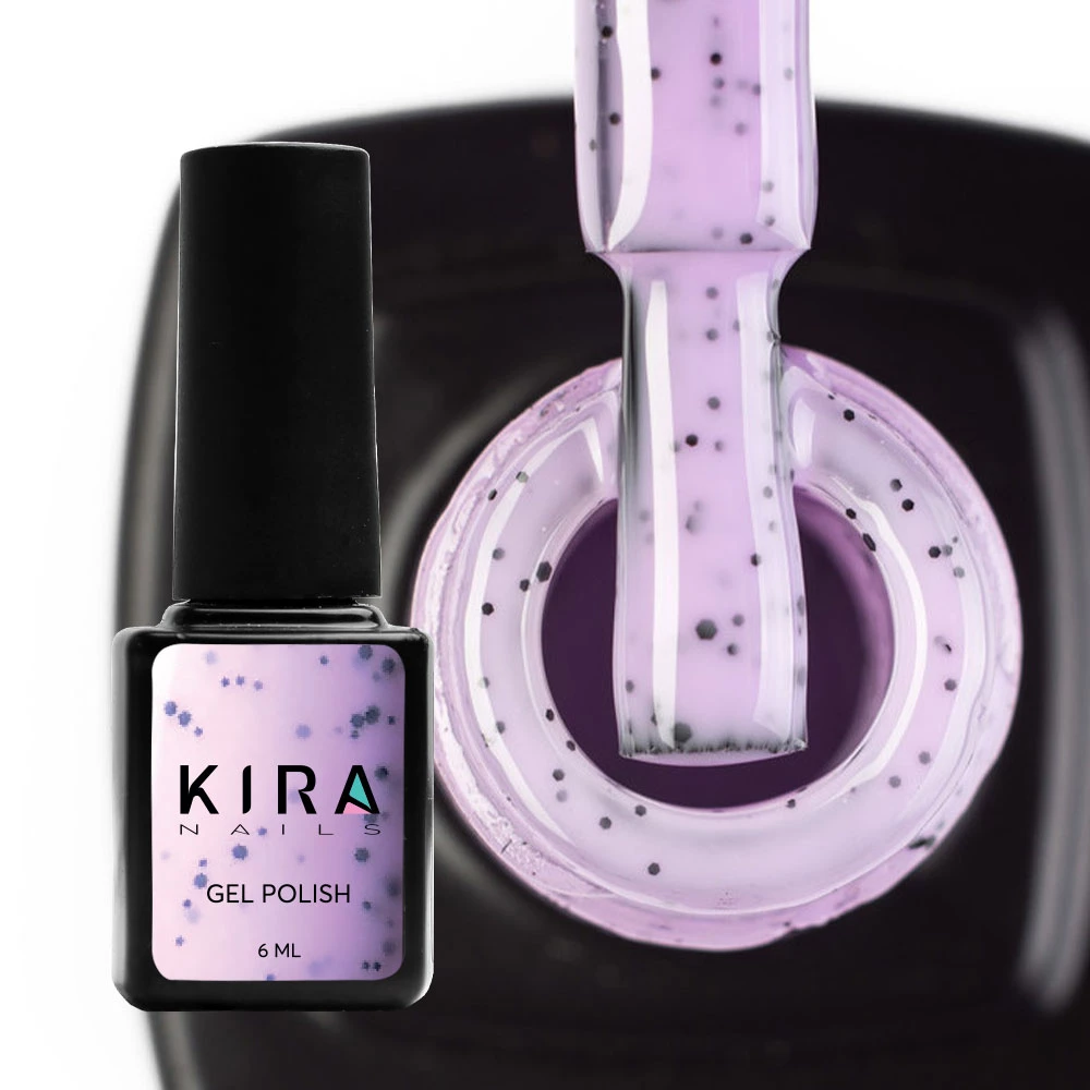 Гель-лак Kira Nails Чіа Пудинг №006 Чорниця (з крихтою), 6 мл