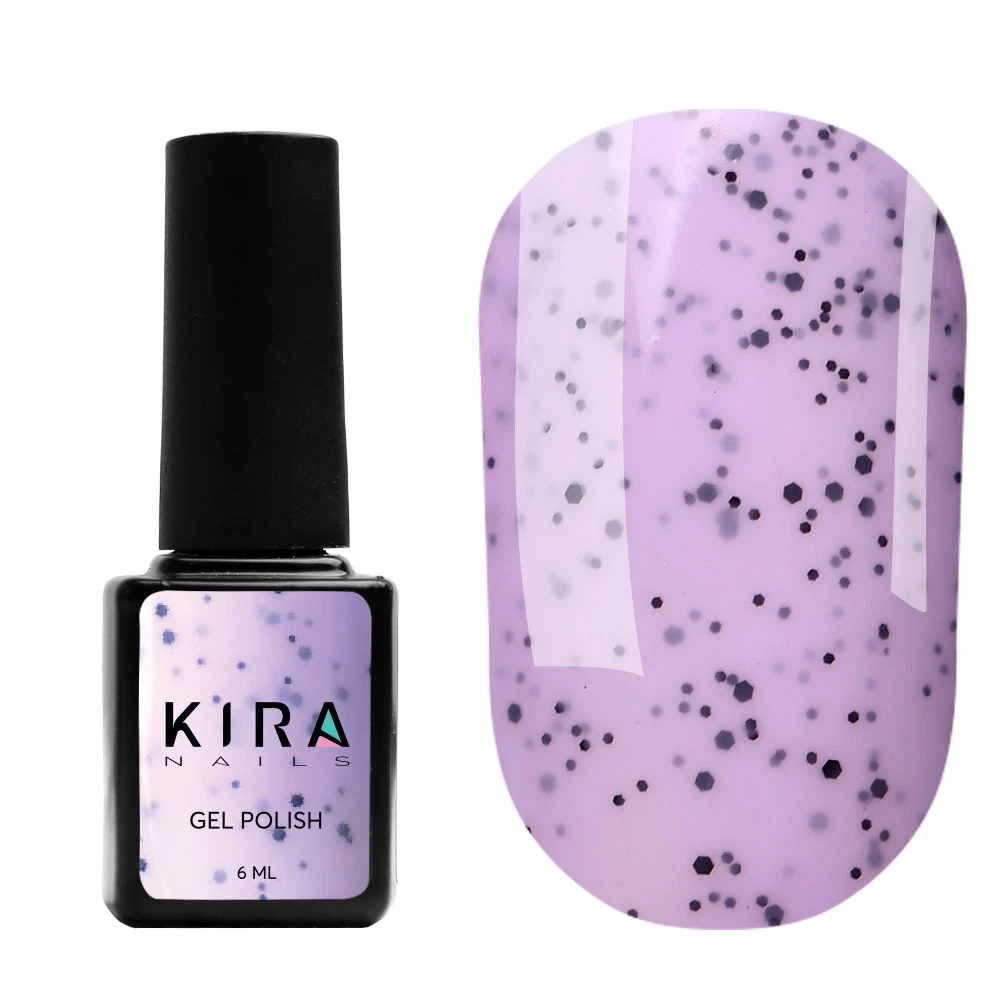 Гель-лак Kira Nails Чиа Пудинг №007 Ежевика (с крошкой), 6 мл