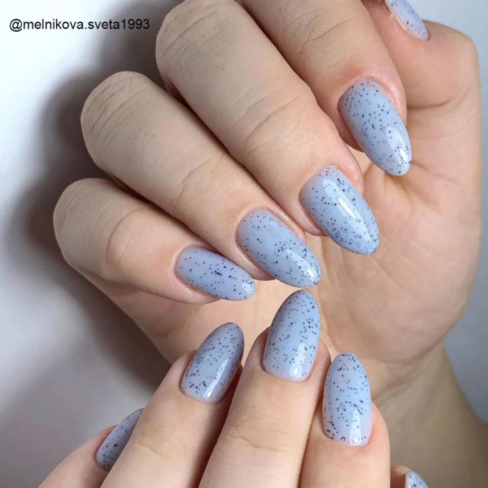 Гель-лак Kira Nails Чіа Пудинг №008 Лохина (з крихтою), 6 мл