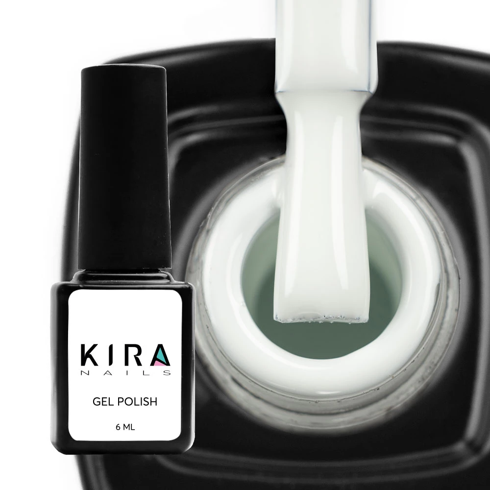 Гель-лак Kira Nails №036 (белый, эмаль), 6 мл
