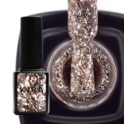 Гель-лак Kira Nails Shine Bright №003 (белое золото с блестками), 6 мл Гель-лак Kira Nails Shine Bright №003 (белое золото с блестками), 6 мл