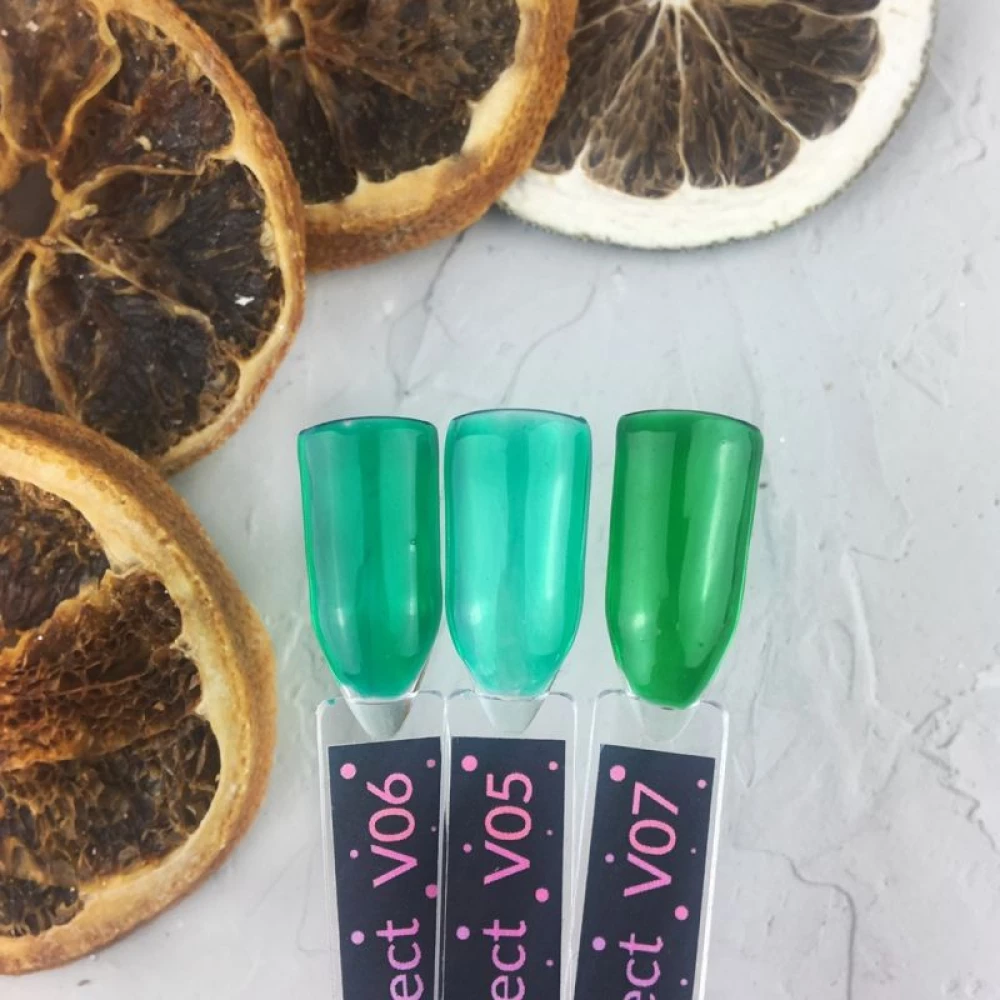 Гель-лак Kira Nails Vitrage №V05 (зеленый, витражный), 6 мл