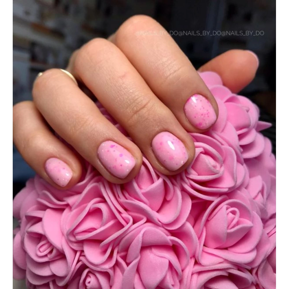 Гель-лак Kira Nails Yoghurt Boom! №009 (клубника со сливками и неоновыми блестками, йогурт), 6 мл