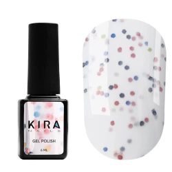 Гель-лак Kira Nails Yoghurt Boom! №002 (біле морозиво з неоновими блискітками, йогурт), 6 мл Гель-лак Kira Nails Yoghurt Boom! №002 (біле морозиво з неоновими блискітками, йогурт), 6 мл
