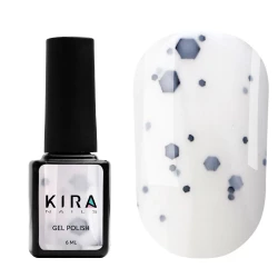 Гель-лак Kira Nails Yoghurt Boom! №003 (біла зефірка з неоновими блискітками, йогурт), 6 мл Гель-лак Kira Nails Yoghurt Boom! №003 (біла зефірка з неоновими блискітками, йогурт), 6 мл