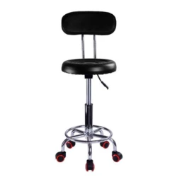 Стілець зі спинкою для майстра чорного кольору