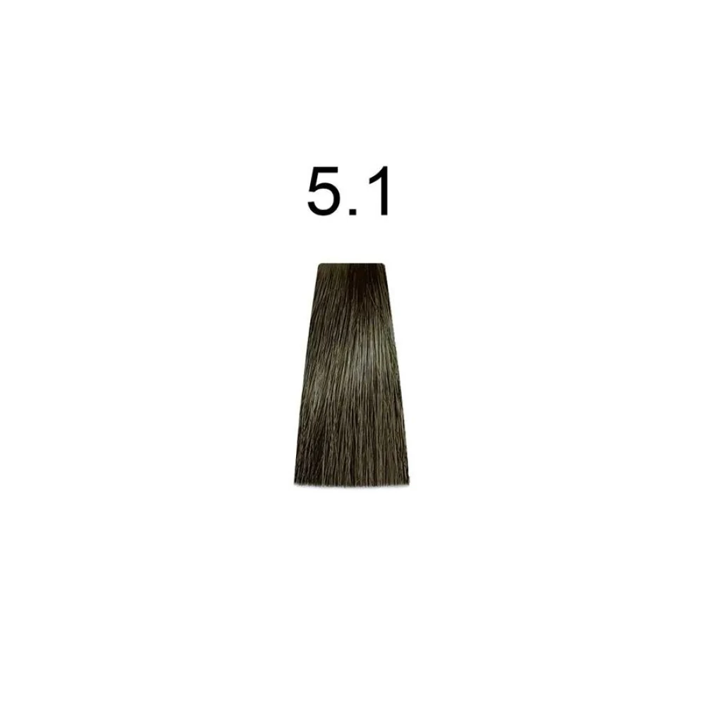 Крем-краска перманентная для волос Mirella Professional MRJ Color - 5.1, светлый пепельный шатен, 100 мл