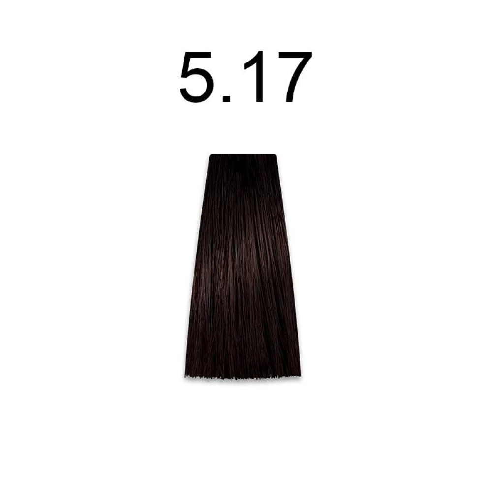 Крем-краска перманентная для волос Mirella Professional MRJ Color - 5.17, светлый шатен пепельно-древесный, 100 мл
