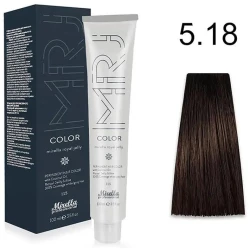 Крем-краска перманентная для волос Mirella Professional MRJ Color - 5.18, светлый шатен пепельно-коричневый, 100 мл