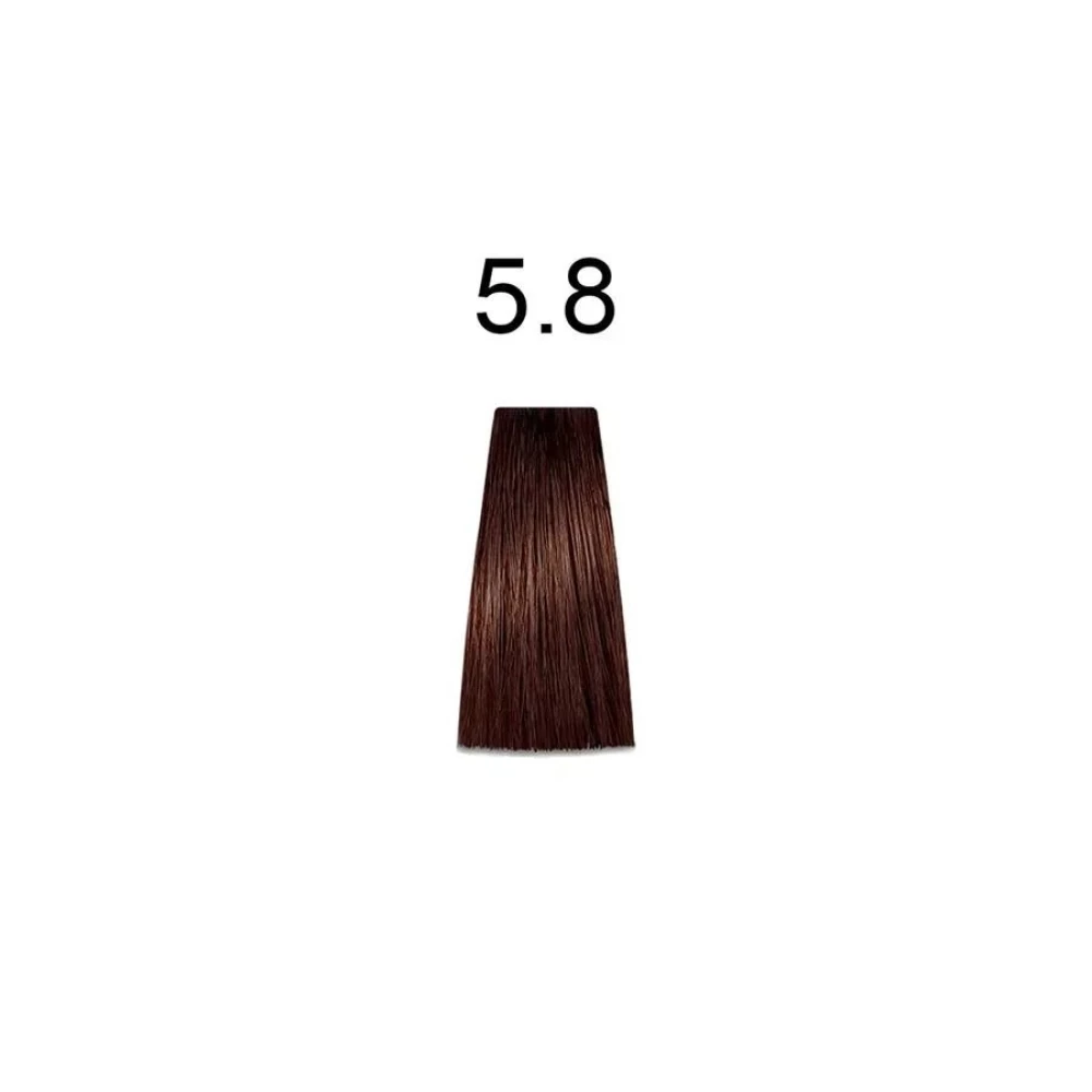 Крем-краска перманентная для волос Mirella Professional MRJ Color - 5.8, светлый коричневый шатен, 100 мл