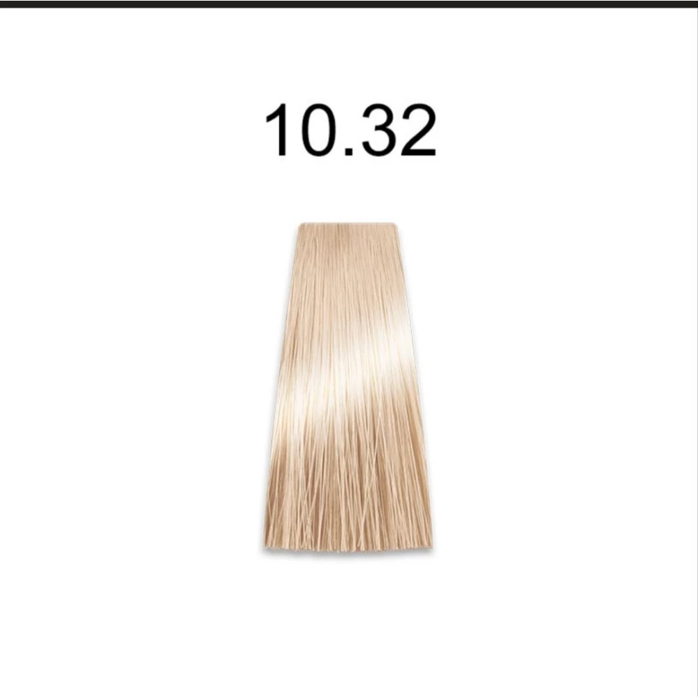 Крем-краска перманентная для волос Mirella Professional MRJ Color – 10.32, платиновый блондин золотисто-фиолетовый, 100 мл
