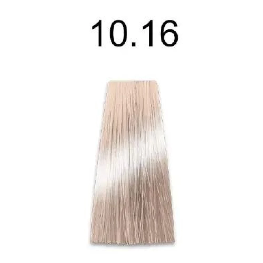 Крем-краска перманентная для волос Mirella Professional MRJ Color - 10.16, платиновый блондин пепельно-красный, 100 мл